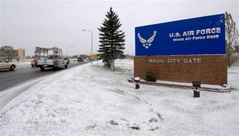 Minot air force base in north dakota - Minot ( / ˈmaɪnɒt / ⓘ MY-not) is a city in and the county seat of Ward County, North Dakota, United States, [5] in the state's north-central region. It is most widely known for the Air Force base approximately 15 miles (24 km) north of the city. With a population of 48,377 at the 2020 census, [3] Minot is the state's fourth-most populous ... 